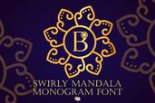 Swirly Mandala Monogram Font Preview9