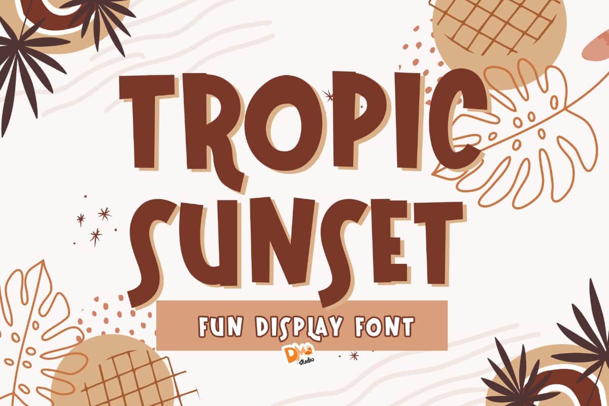 Tropic Sunset Font Preview1