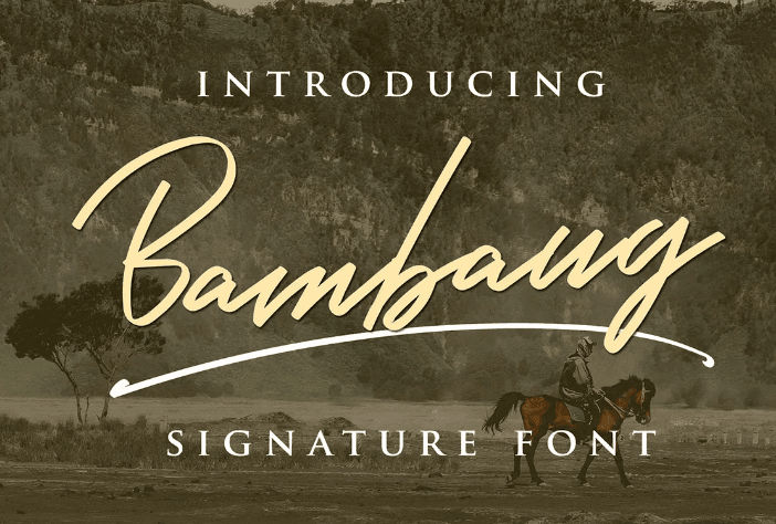 Bambang – Signature Font