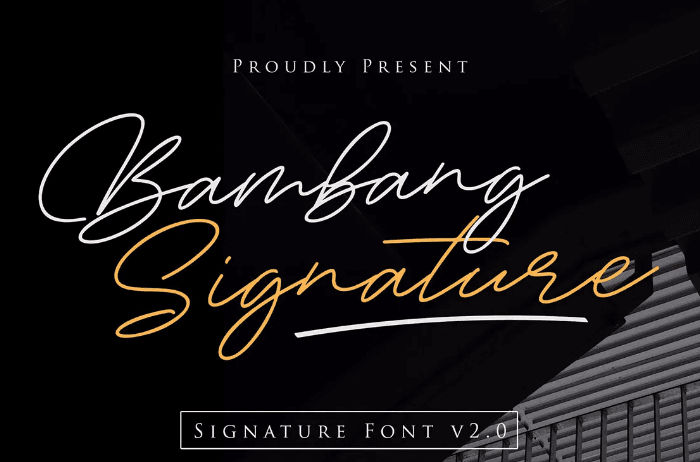 Bambang Signature V2.0 – Signature Font