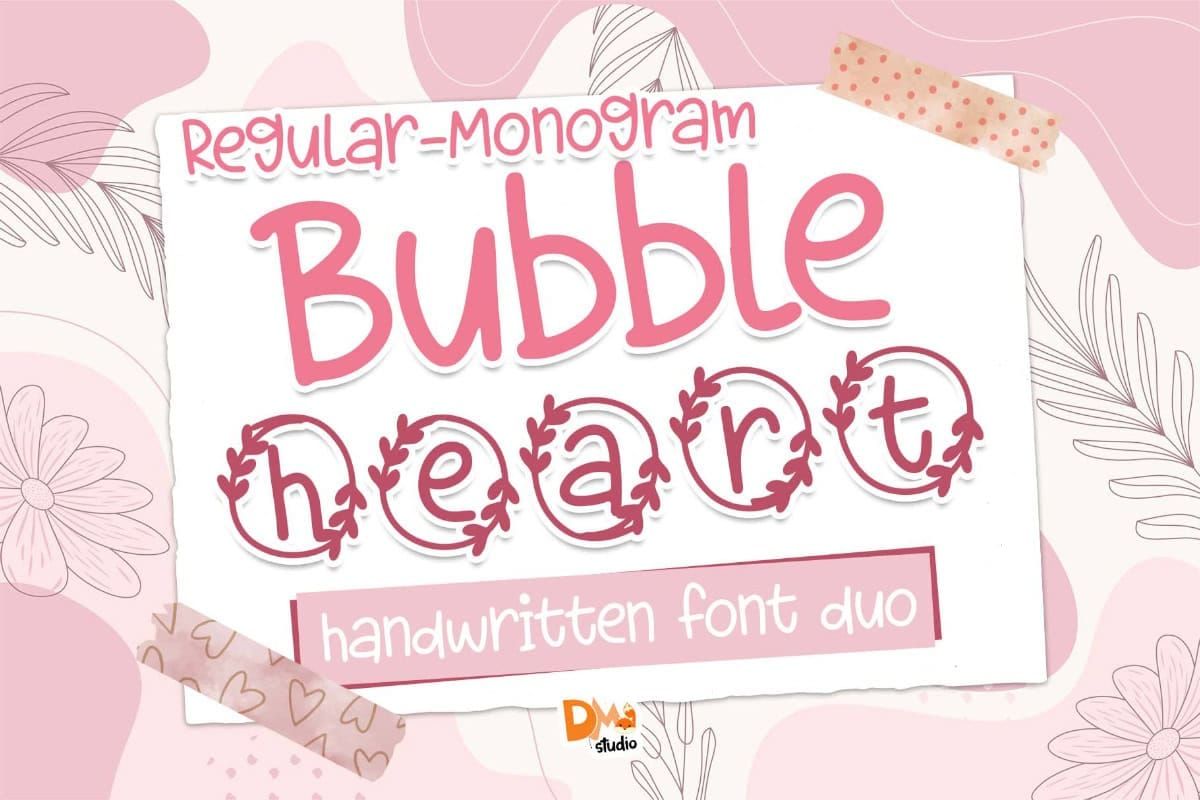 Bubble Heart Font Preview1