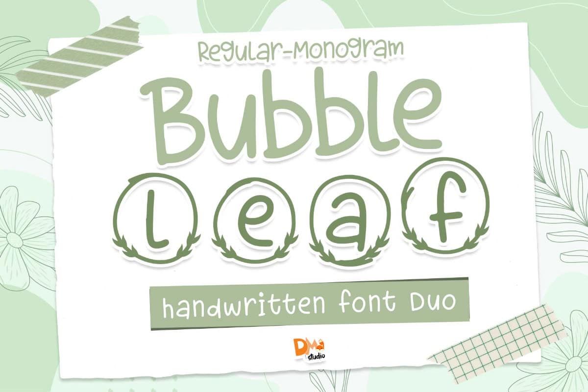 Bubble Leaf Font Preview1