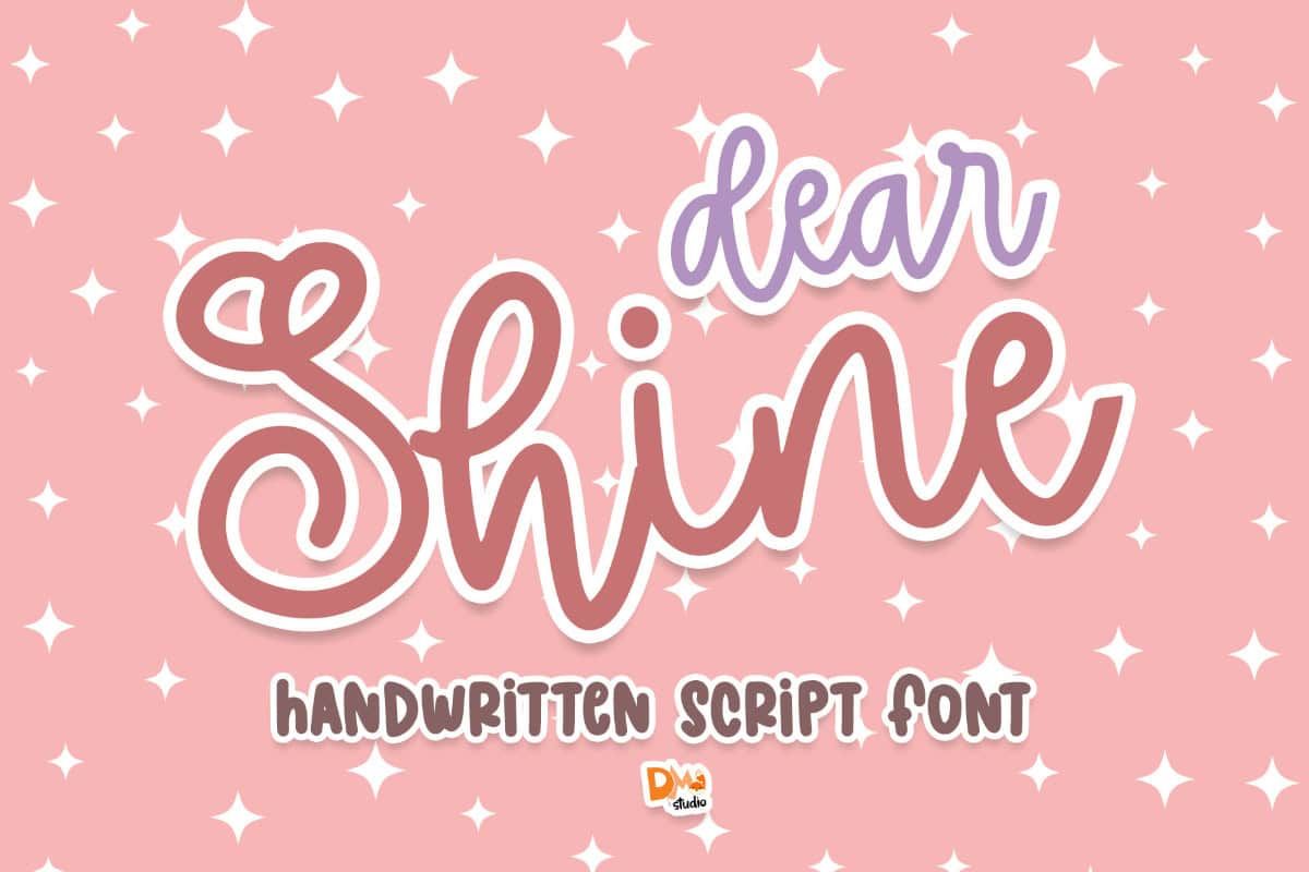 Dear Shine Font Preview1