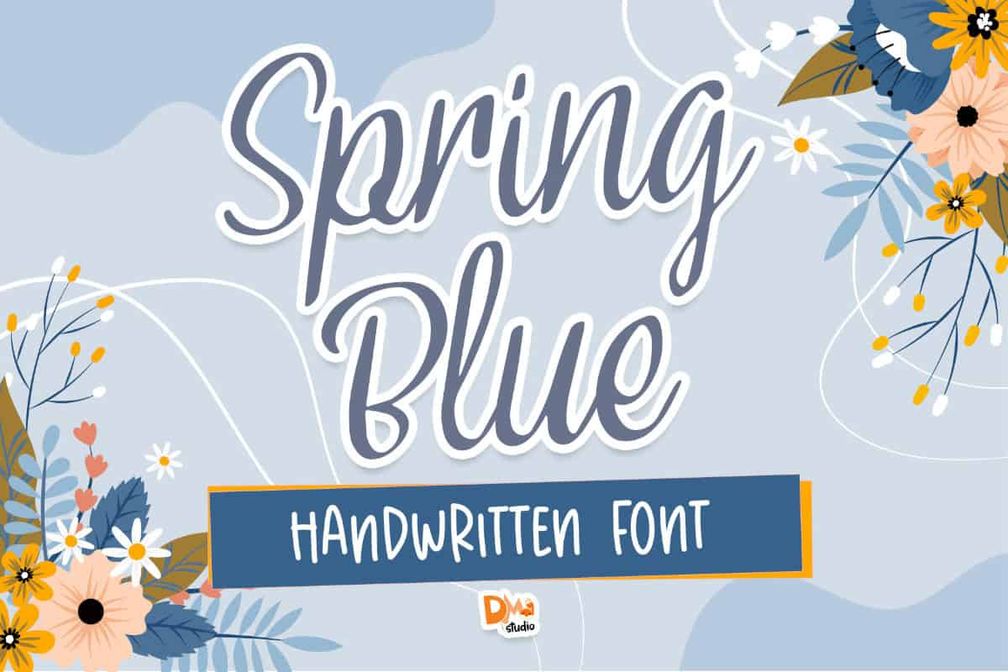 Spring Blue Font Preview1