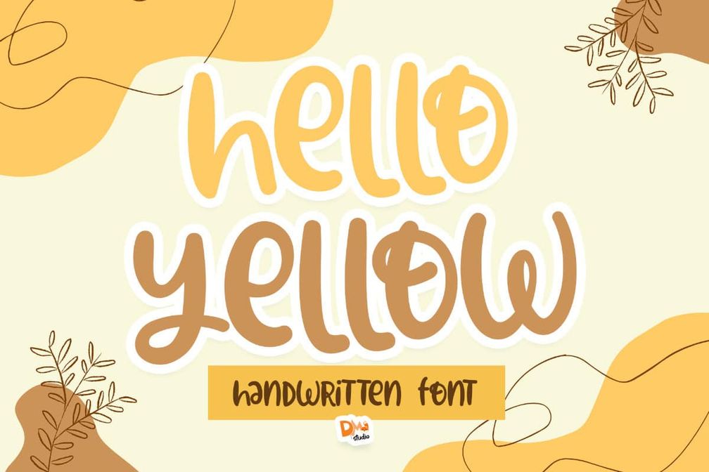 Hello Yellow Font Preview1