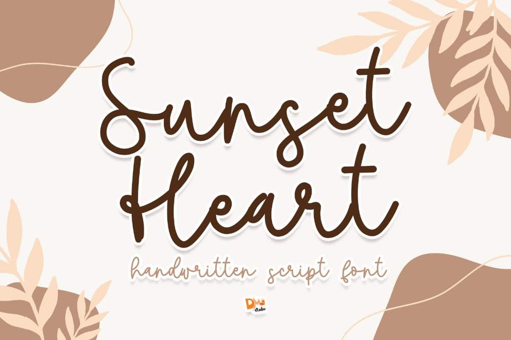 Sunset Heart Font Preview1