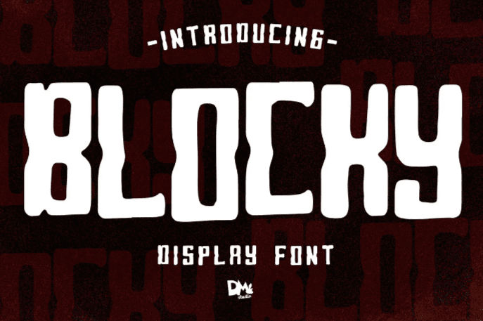 Scary Bold font, Blocky font