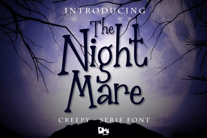 Nightmarish font, The Nightmare font