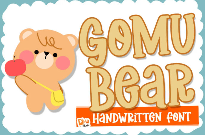 Children font, Gomu Bear font