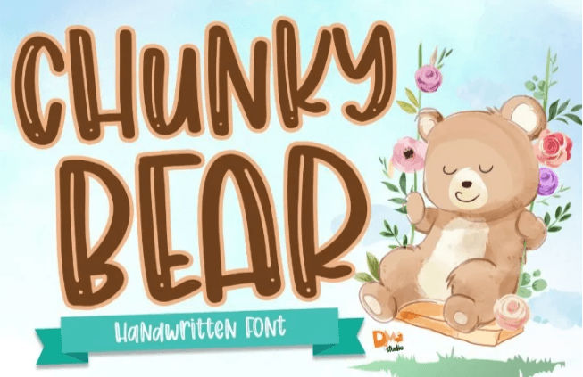 Children font, Chunky Bear font