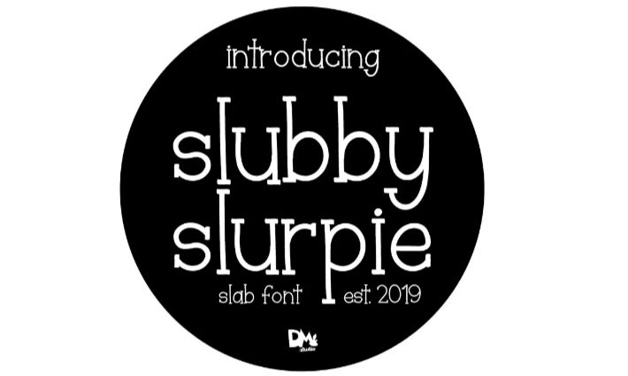 Elegant font, Slurbby Slurpie font
