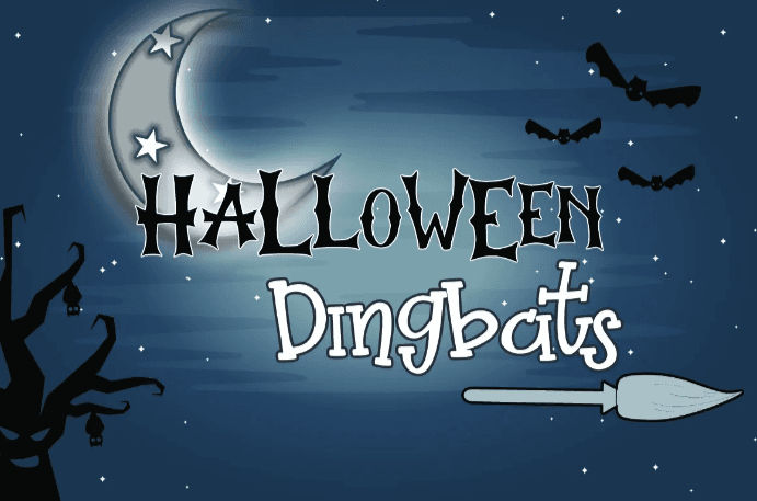 Horror-themed font, Halloween Dingbats font