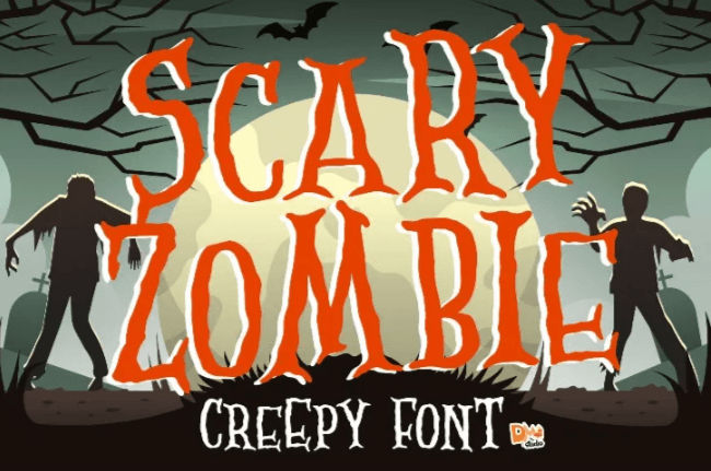 Creepy font, Scary Zombie font