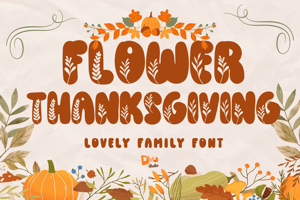Flower Thanksgiving Font Preview1