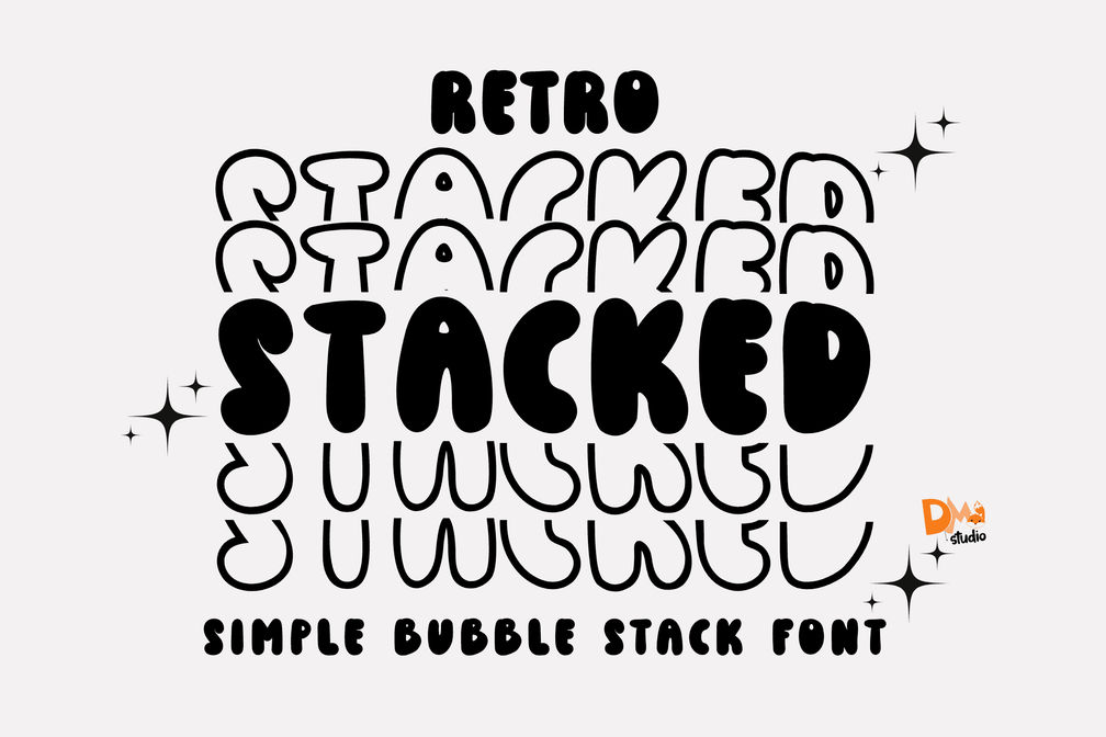 Retro Stacked Font Preview1