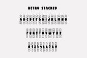 Retro Stacked Font Preview7