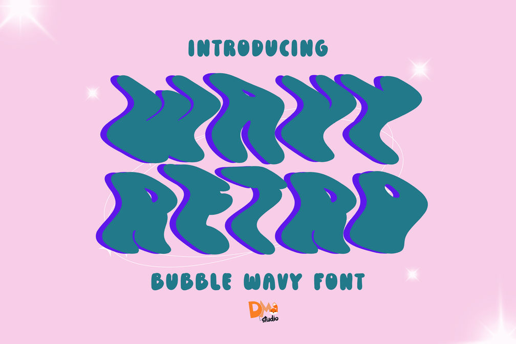 Wavy Retro Font Preview1