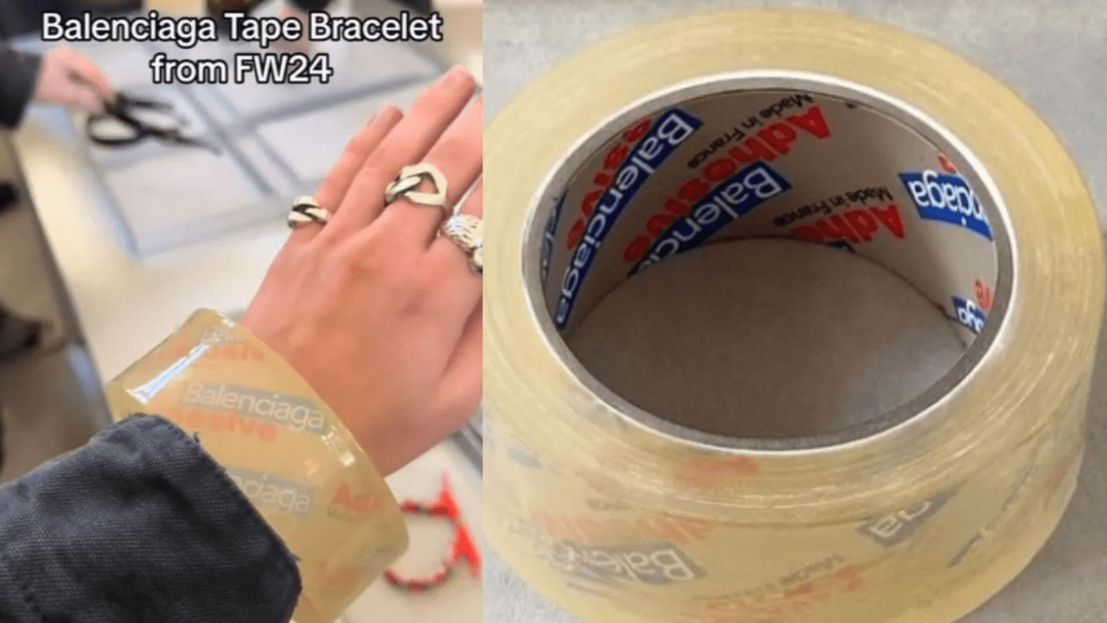 2. Balenciaga $3,300 Tape-inspired Bangle