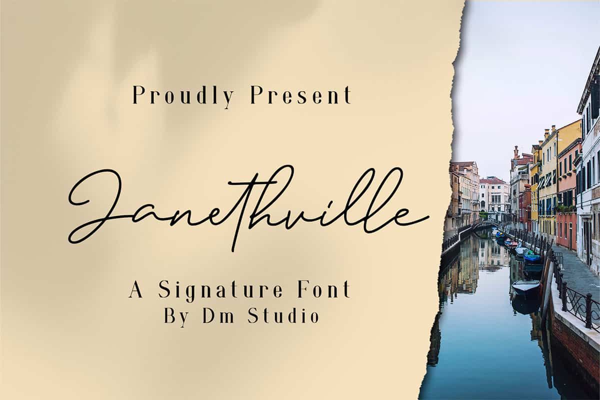 Janethville Font Preview1