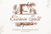 Elarose Split Monogram – Elegant Serif Monogram with a Split Letter Design