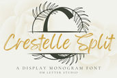 Crestelle Split Monogram – Refined Serif Split Monogram Font