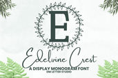 Edelvine Crest Monogram – Elegant Floral Serif Monogram Font
