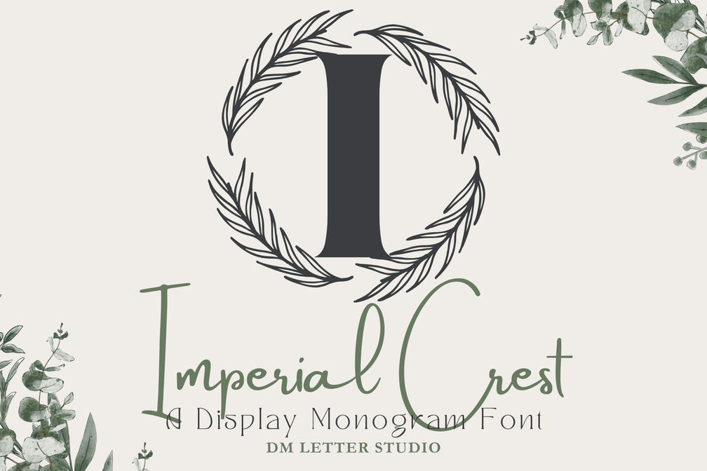 Imperial Crest Monogram – Regal Serif Monogram Font with a Noble Touch