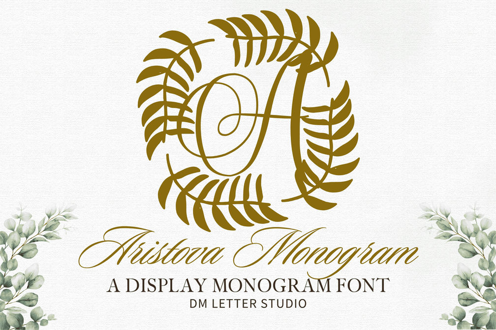Aristova Monogram – Elegant Serif Monogram Font