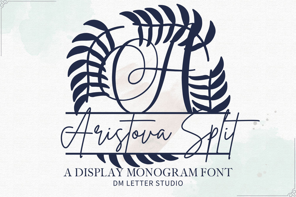 Aristova Split Monogram – Elegant Serif Split Monogram Font