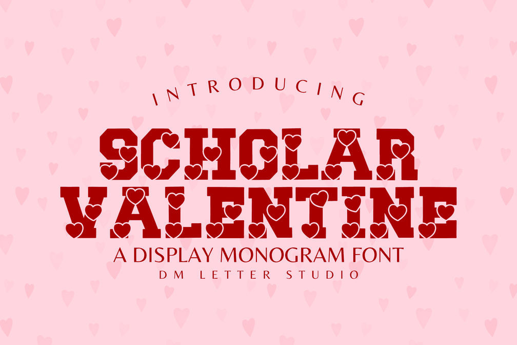 Scholar Valentine – Bold Varsity Valentine Font for Love-Filled Designs