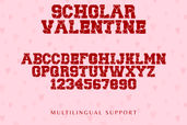 Scholar Valentine – Bold Varsity Valentine Font for Love-Filled Designs