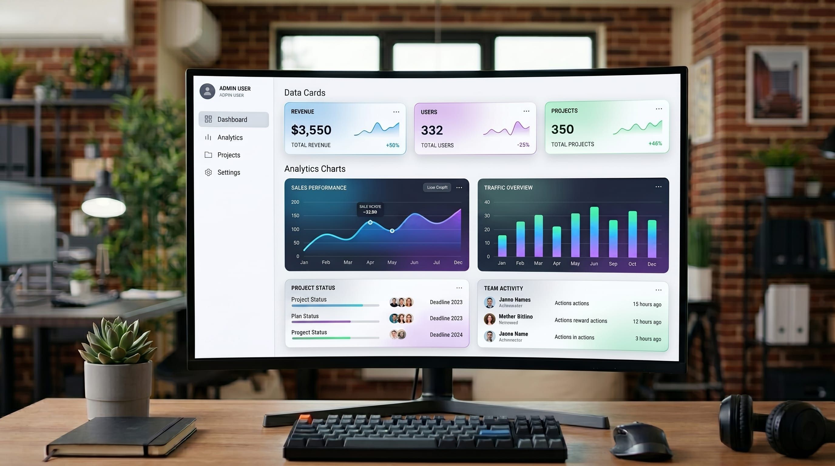 dashboard UI design