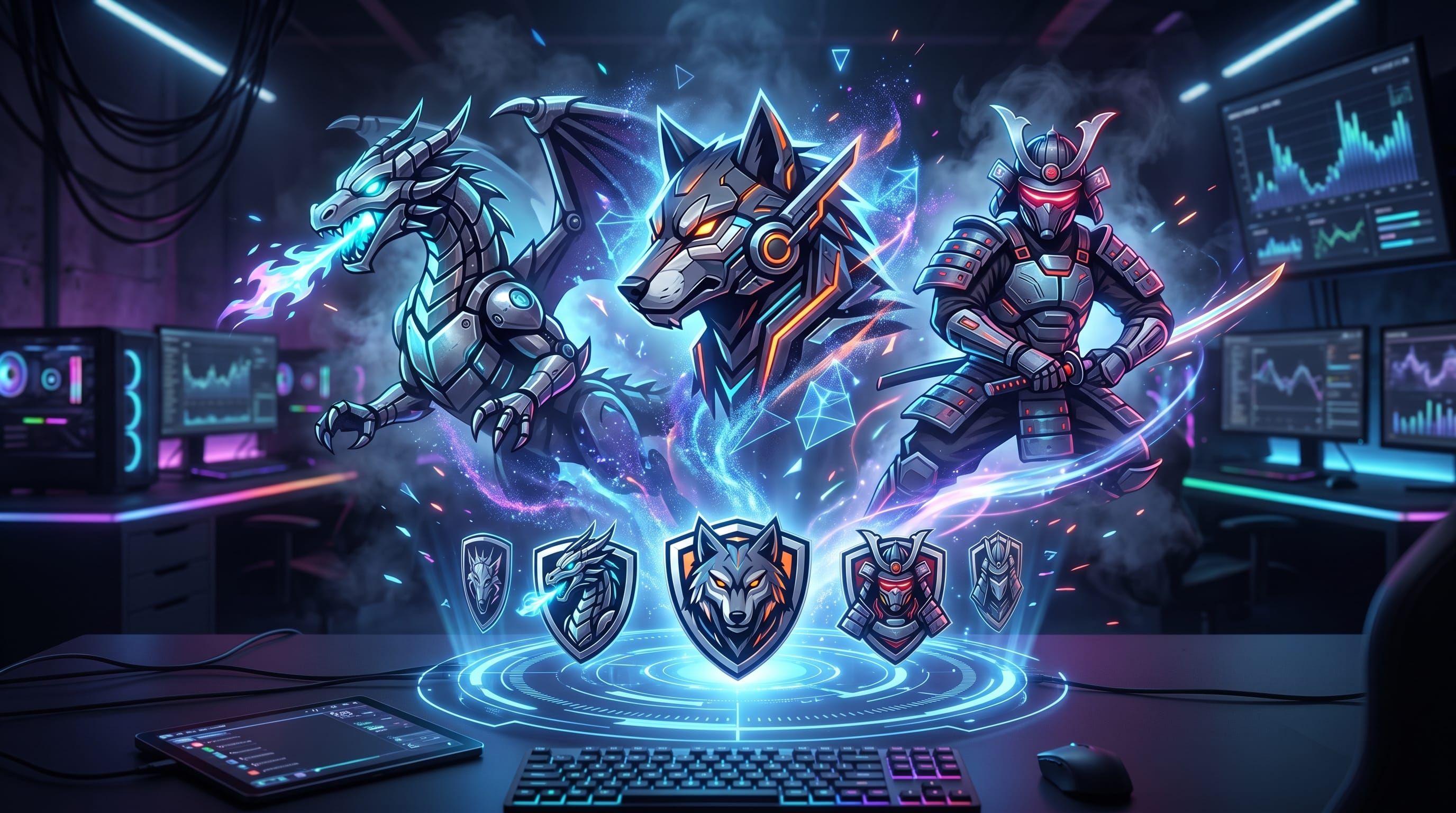 gaming logo AI prompts