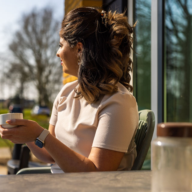 Vrouw met drinken