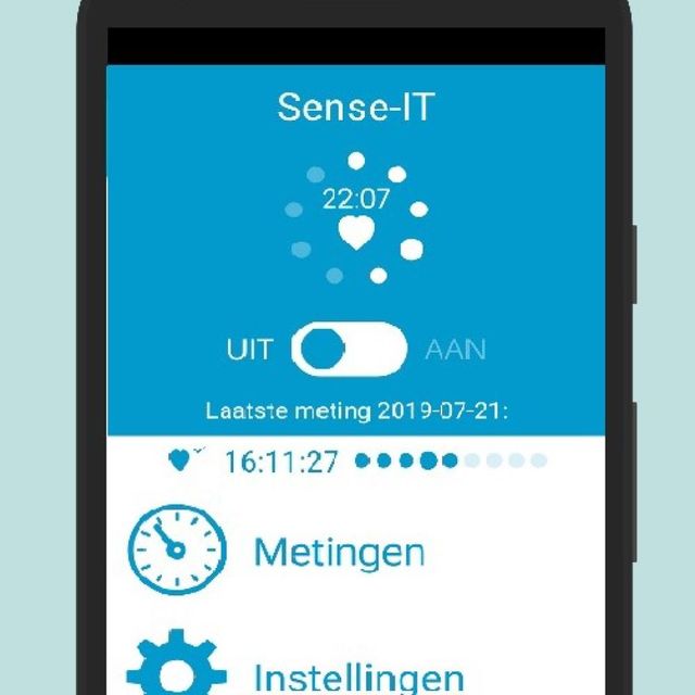 scherm app Sense-IT op telefoon