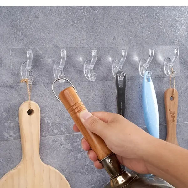 A Set Of Six Transparent Hooks