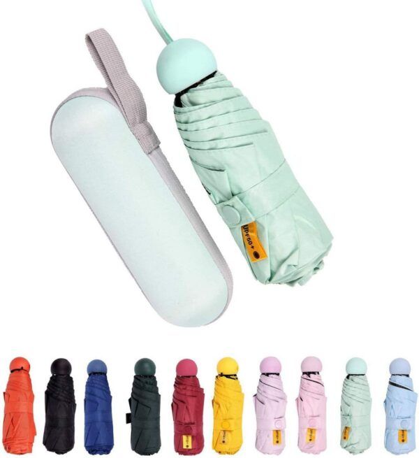 Lightweight Travel Umbrella With Capsule Case
