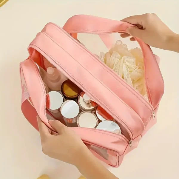 1Pcs Cosmetic Bag with Wet/Dry Big