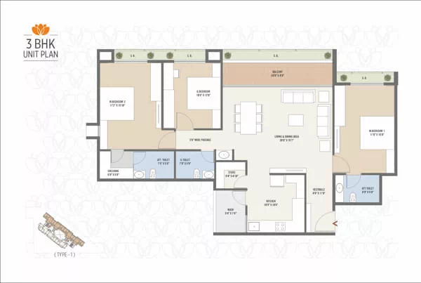 3BHK Unit Typ 1
