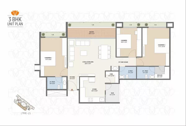 3BHK Unit Typ 2