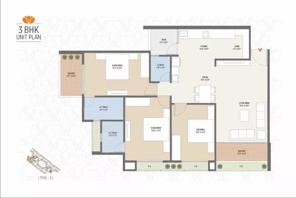 3BHK Unit Typ 3