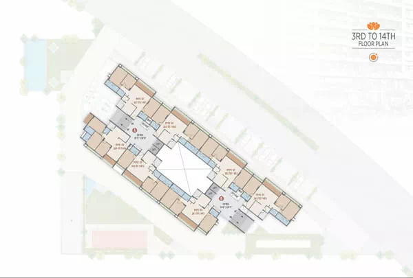 3rd to 14th Floor Plan