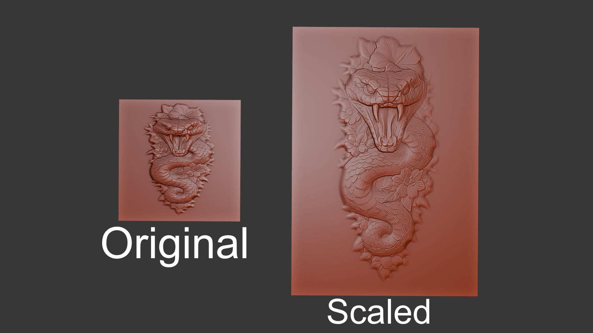 Comparison of original square plane vs scaled plane matching the input aspect ratio