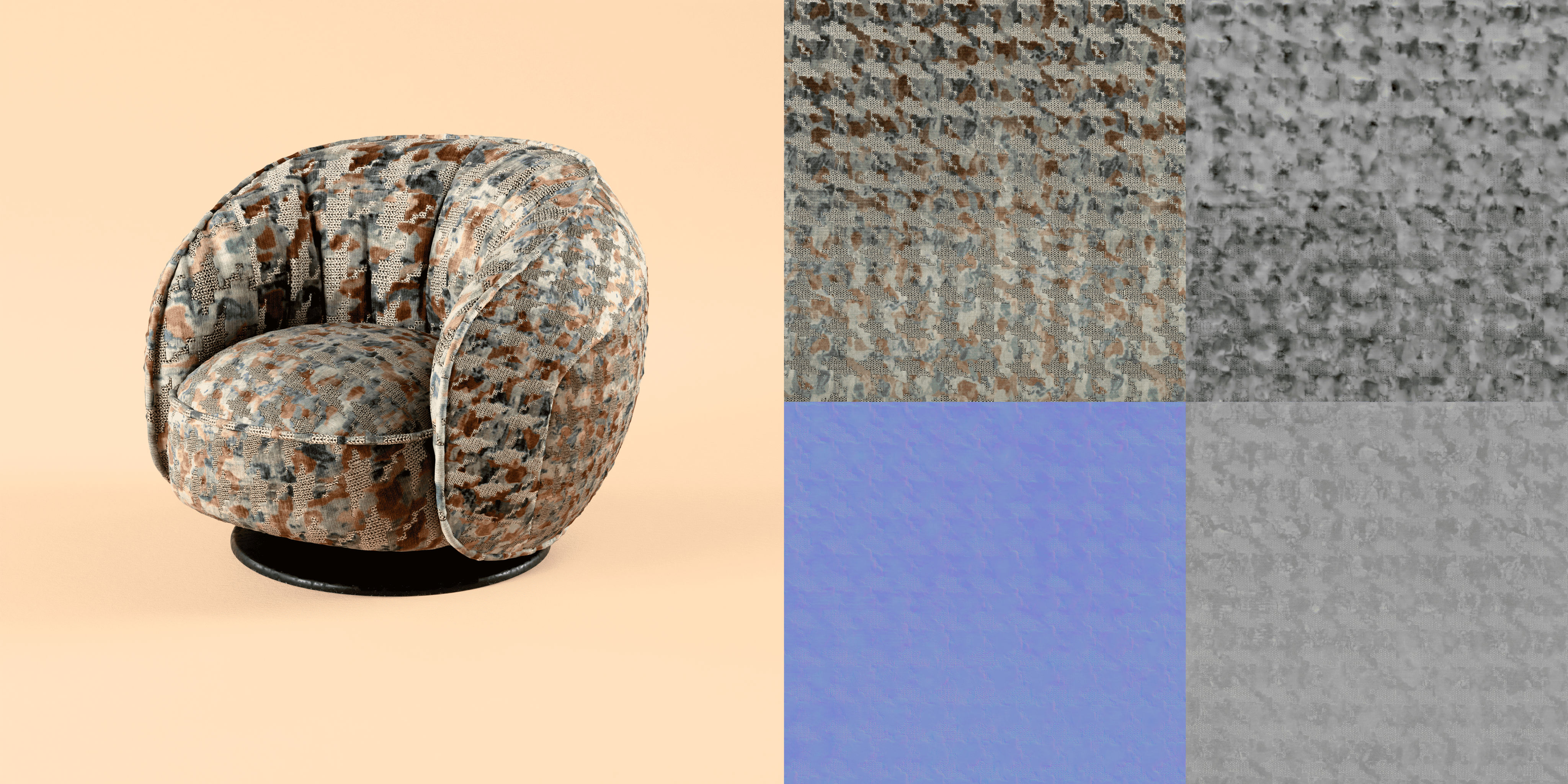 Studio scene 1 with Texturology materials