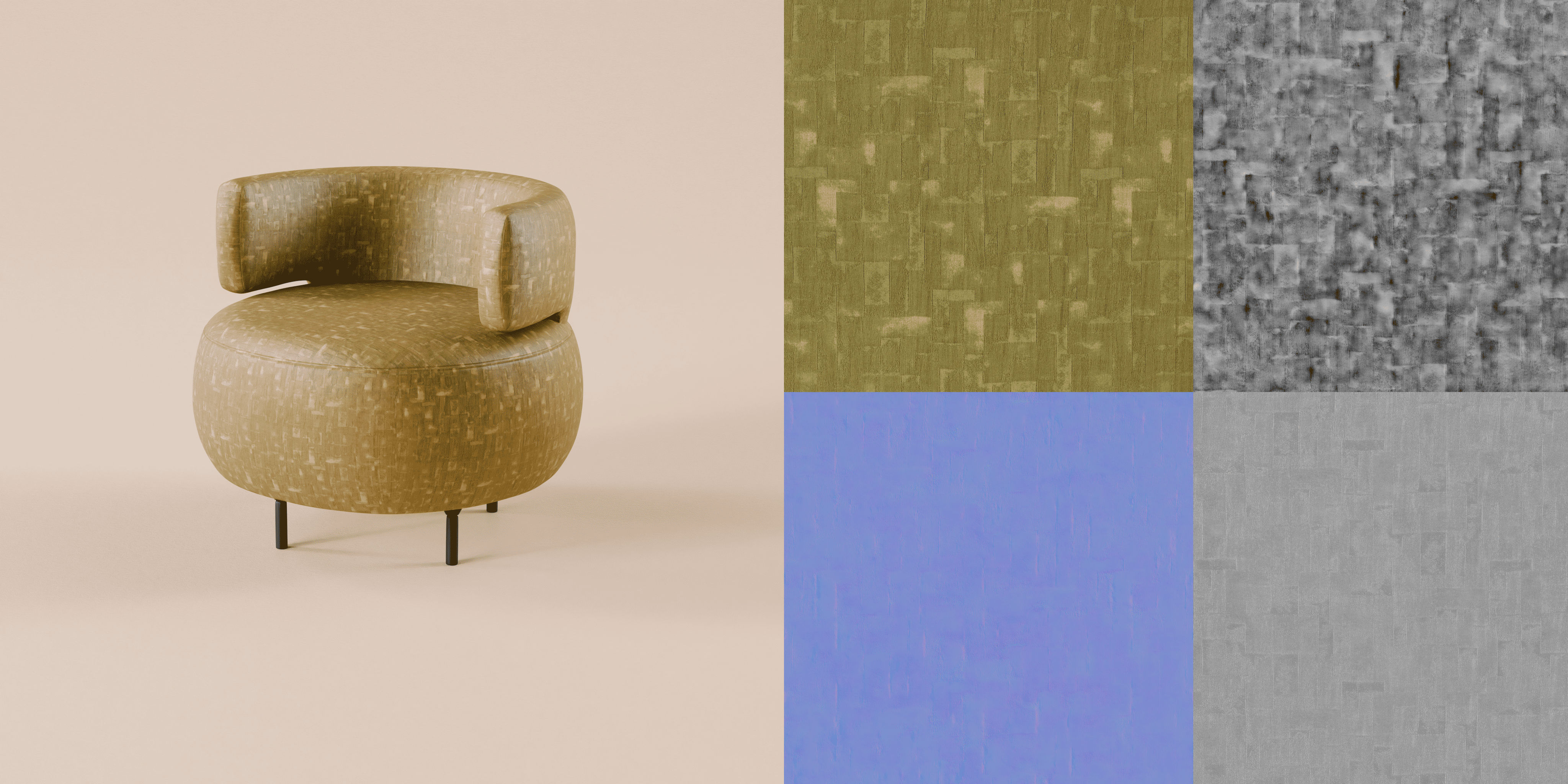 Studio scene 2 with Texturology materials