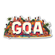 Goa State Theme Souvenir Wooden Fridge Magnet for Refrigerator