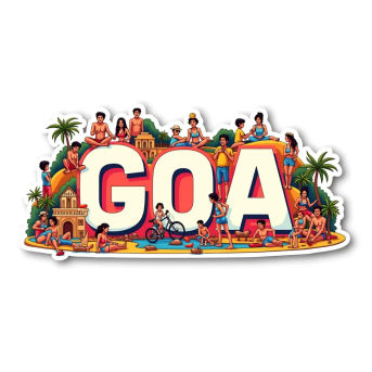 Goa State Theme Souvenir Wooden Fridge Magnet for Refrigerator