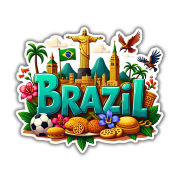Brazil Country Theme Souvenir Wooden Refrigerator Stylish Fridge Magnet