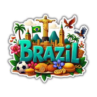 Brazil Country Theme Souvenir Wooden Refrigerator Stylish Fridge Magnet