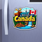 Canada Country Theme Souvenir Wooden Refrigerator Stylish Fridge Magnet Hover